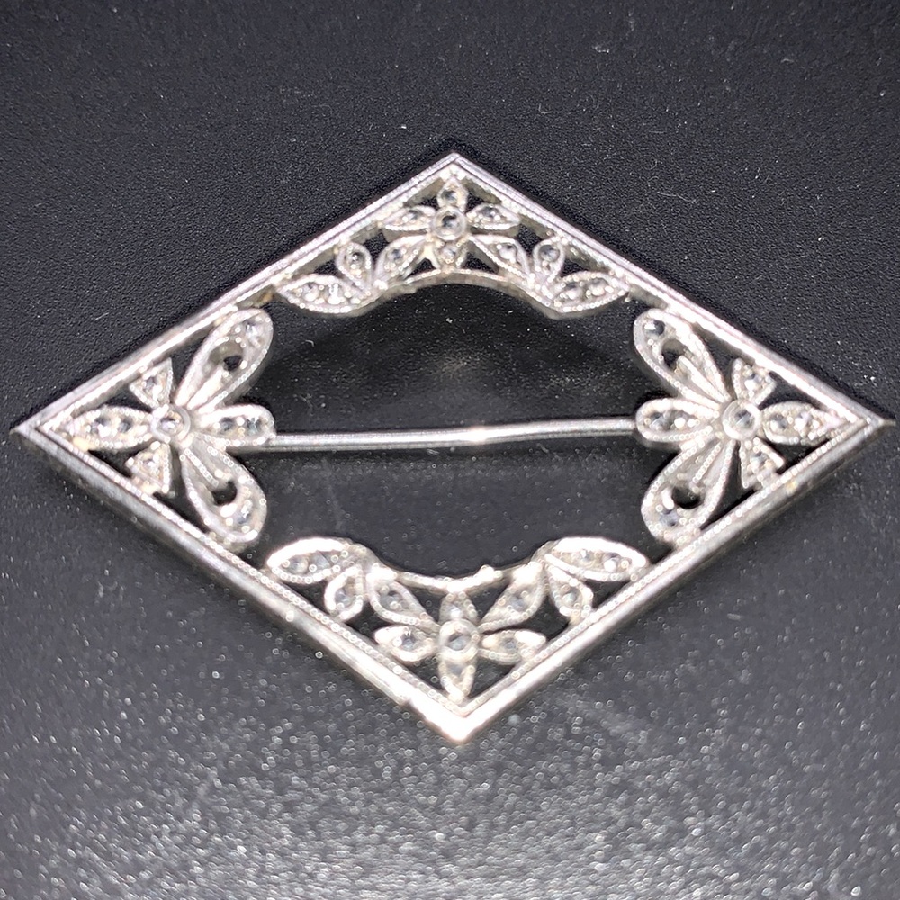 Sterling and Marcasite Brooch